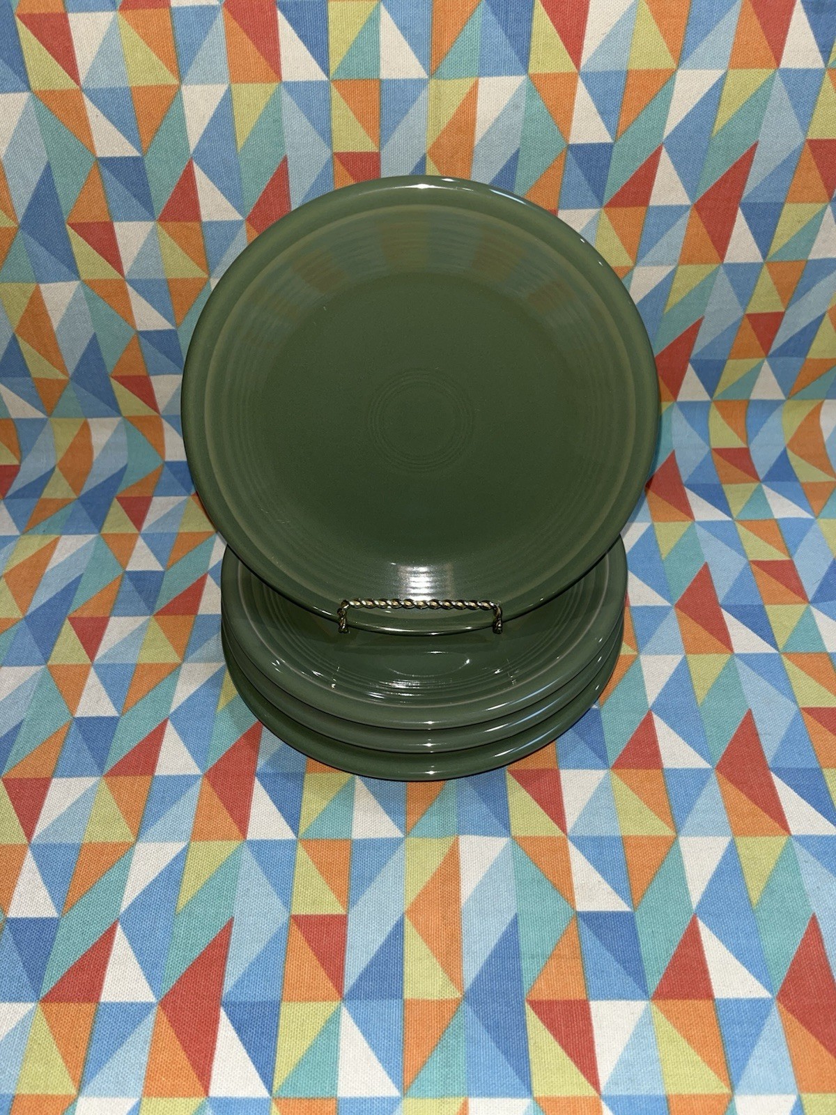 NEW FIESTA set 4 SALAD APPETIZER PLATES Sage Green 7.25” FIESTAWARE ships free