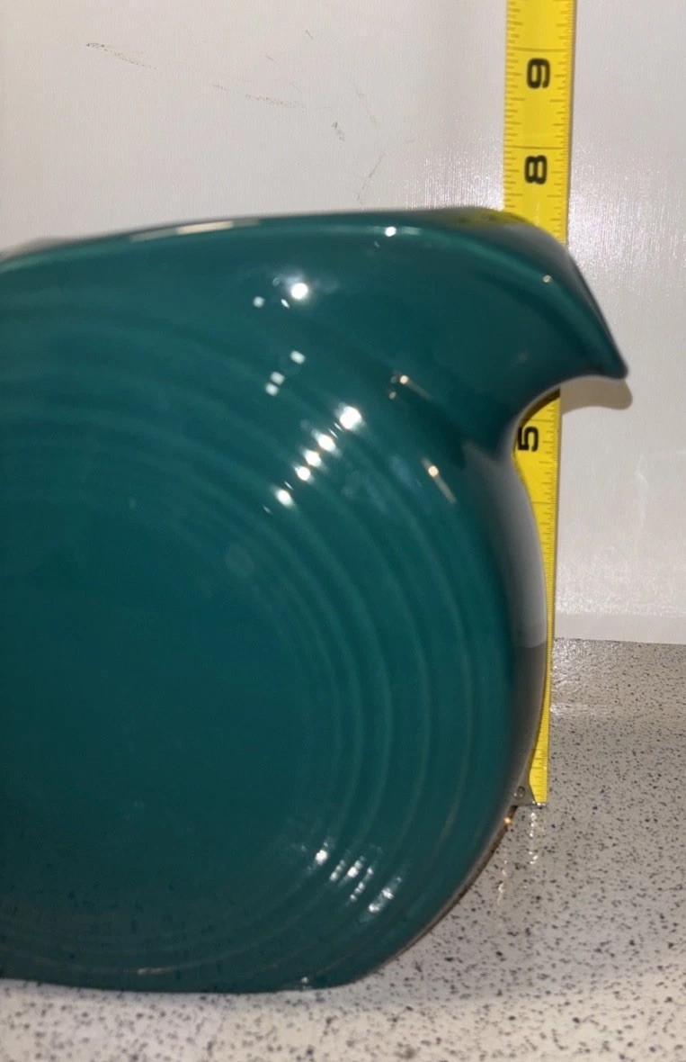 Large Evergreen Fiesta Ware Fiestaware Pitcher 7 1/2 Inches Tall Homer Laughlin