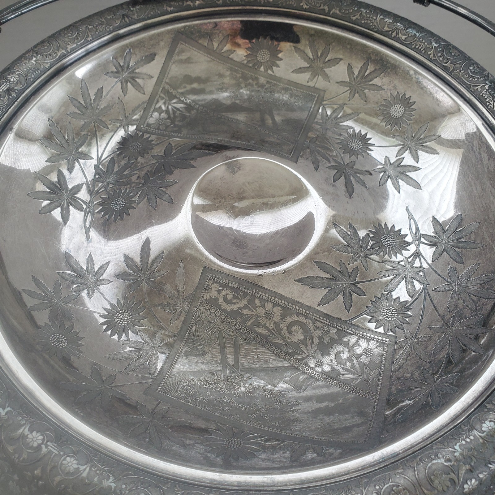 Antique Silverplate Victorian Bride Basket MERIDEN B Co (#1835) Late 19th Cent