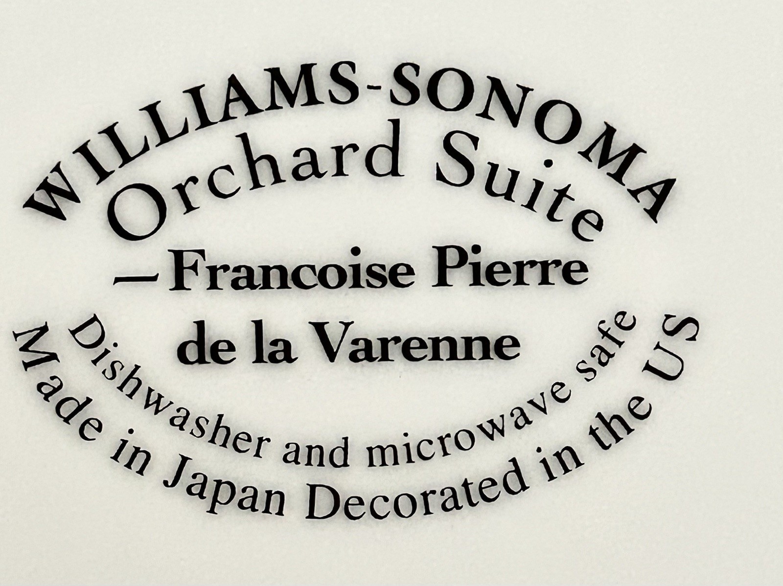 (4) WILLIAMS SONOMA Orchard Suite Ceramic Salad Bread Dessert Plates 7-3/4”