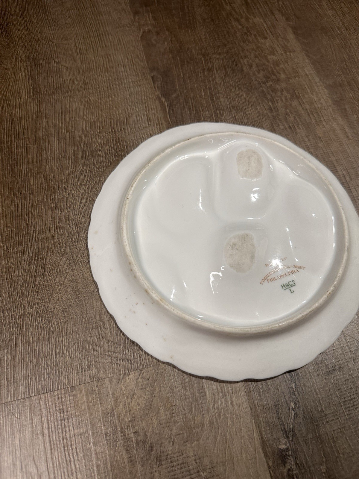 Antique Haviland & Co Porcelain Oyster Plate Limoges, 7.5”, Great Condition