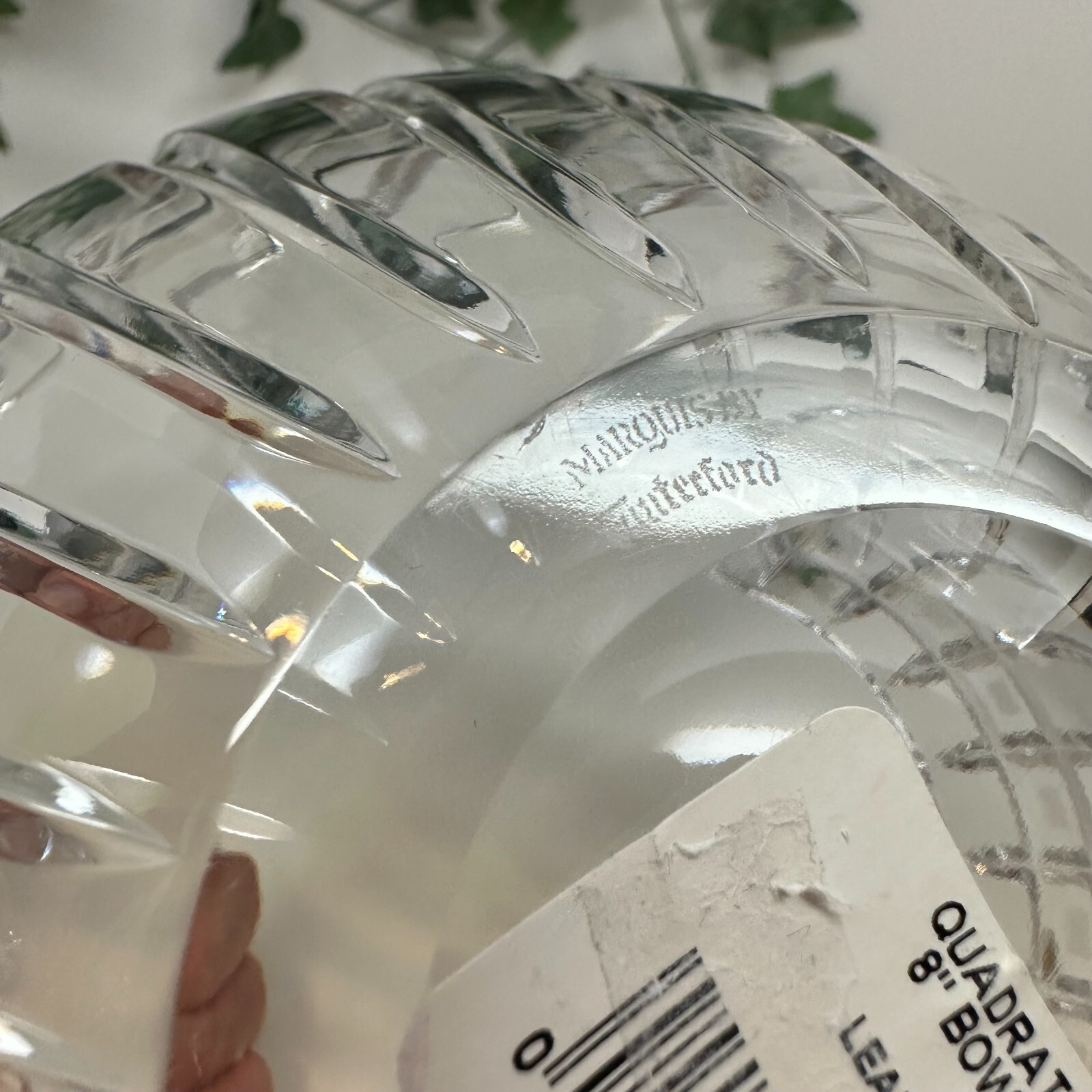 WATERFORD Marquis QUADRATA BOWL, Cut Frosted Crystal 8″ Excellent Condition!