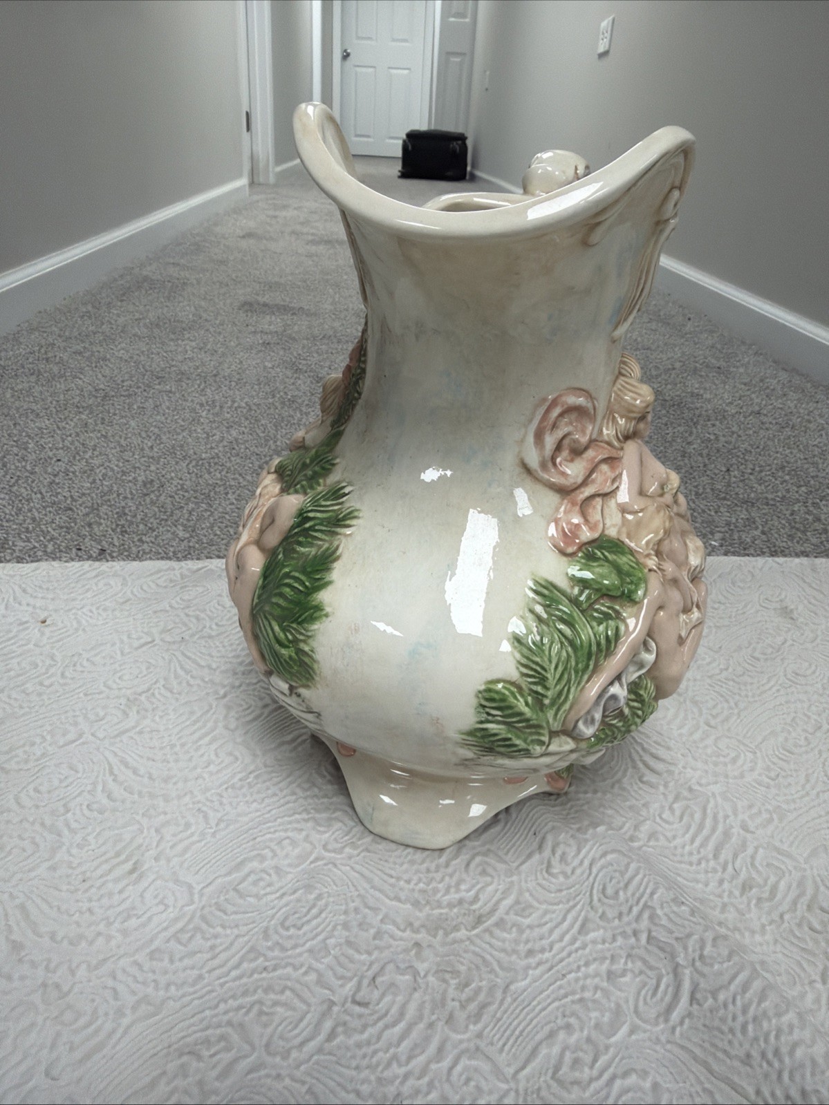 Vintage Capodimonte Hand-Painted Depicting Nudes Cherubs and Classical Figures