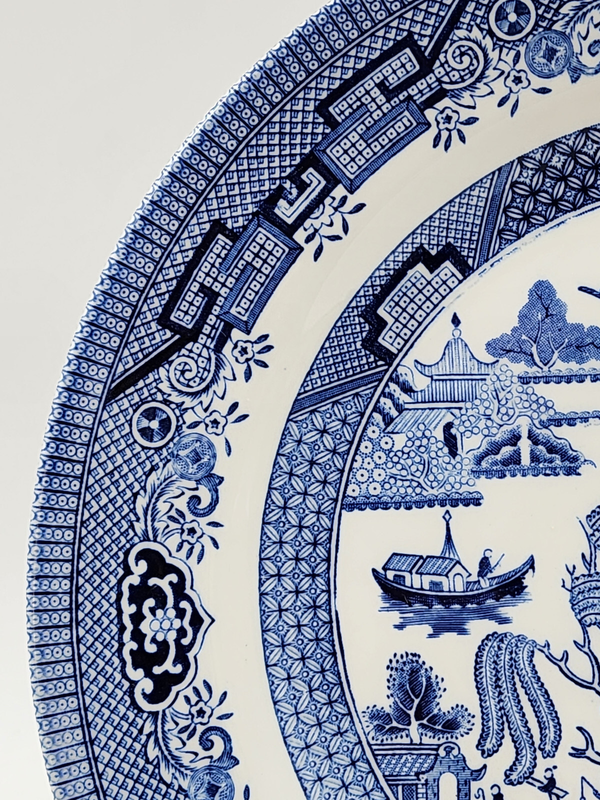 1 CHURCHILL China (England) BLUE WILLOW 10.25″ Dinner Plate (Replacement)