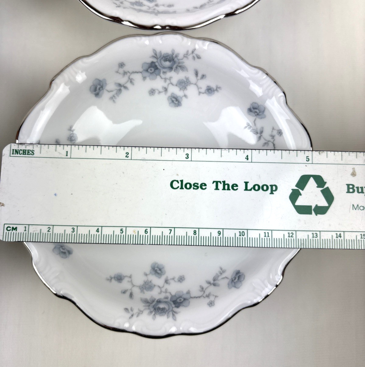 Vintage Johann Haviland Blue Garland Rose Fruit Bowls 5″ Set of 4 MINT Condition