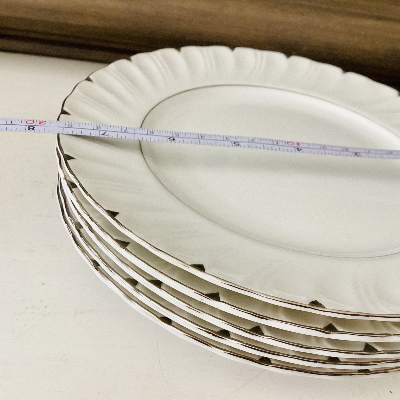 Harmony House Fine China Heirloom 7” Salad Plates 3512 Set of 6 Japan Platinum
