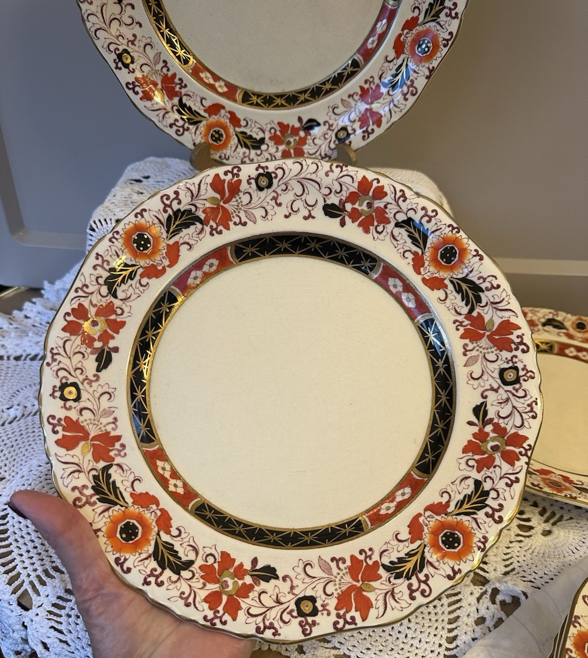 Masons Ironstone Antique Pattern 4791 7x Dinner Plates Read Description