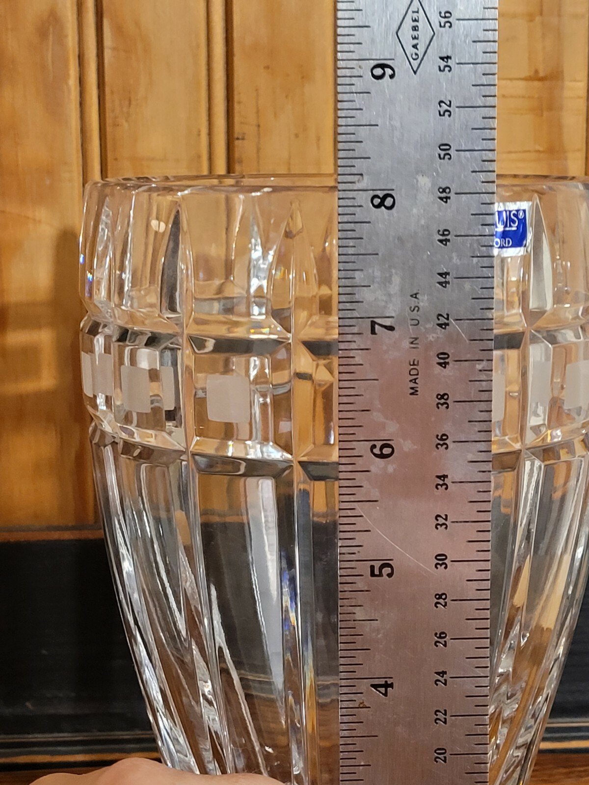 Marquis by Waterford Quadrata 8″ Crystal Flower Vase Frosted Squares