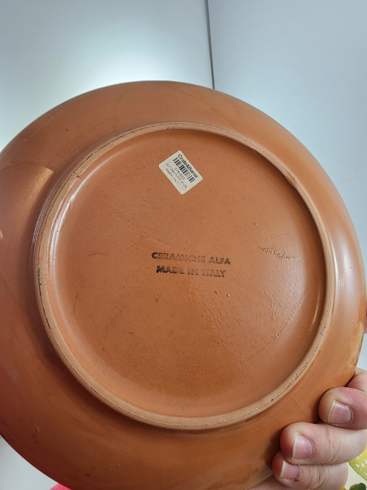 Ceramiche Alfa Dinner Plates – Made in Italy Fruit and Leaves 10″ Qty 3