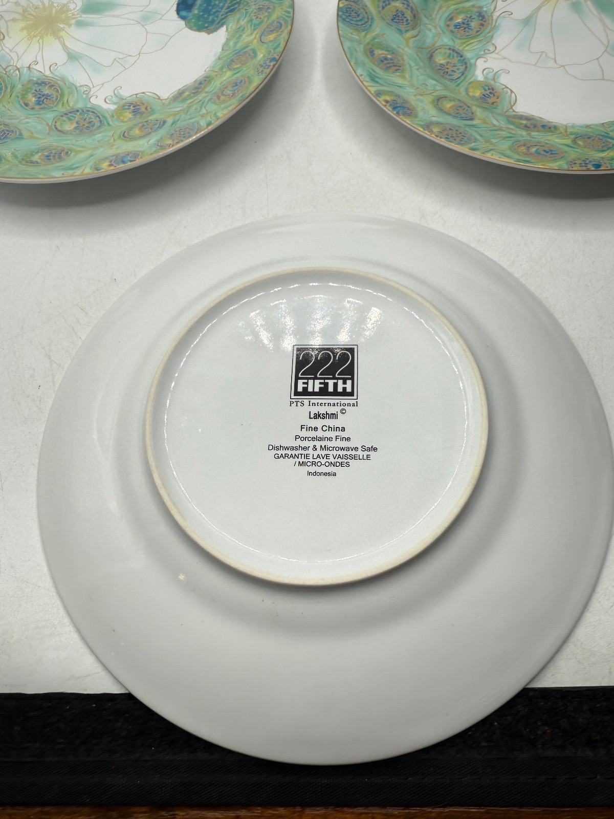 222 Fifth Lakshmi Peacock Floral Salad Plates Set of 4 Multicolor – Read