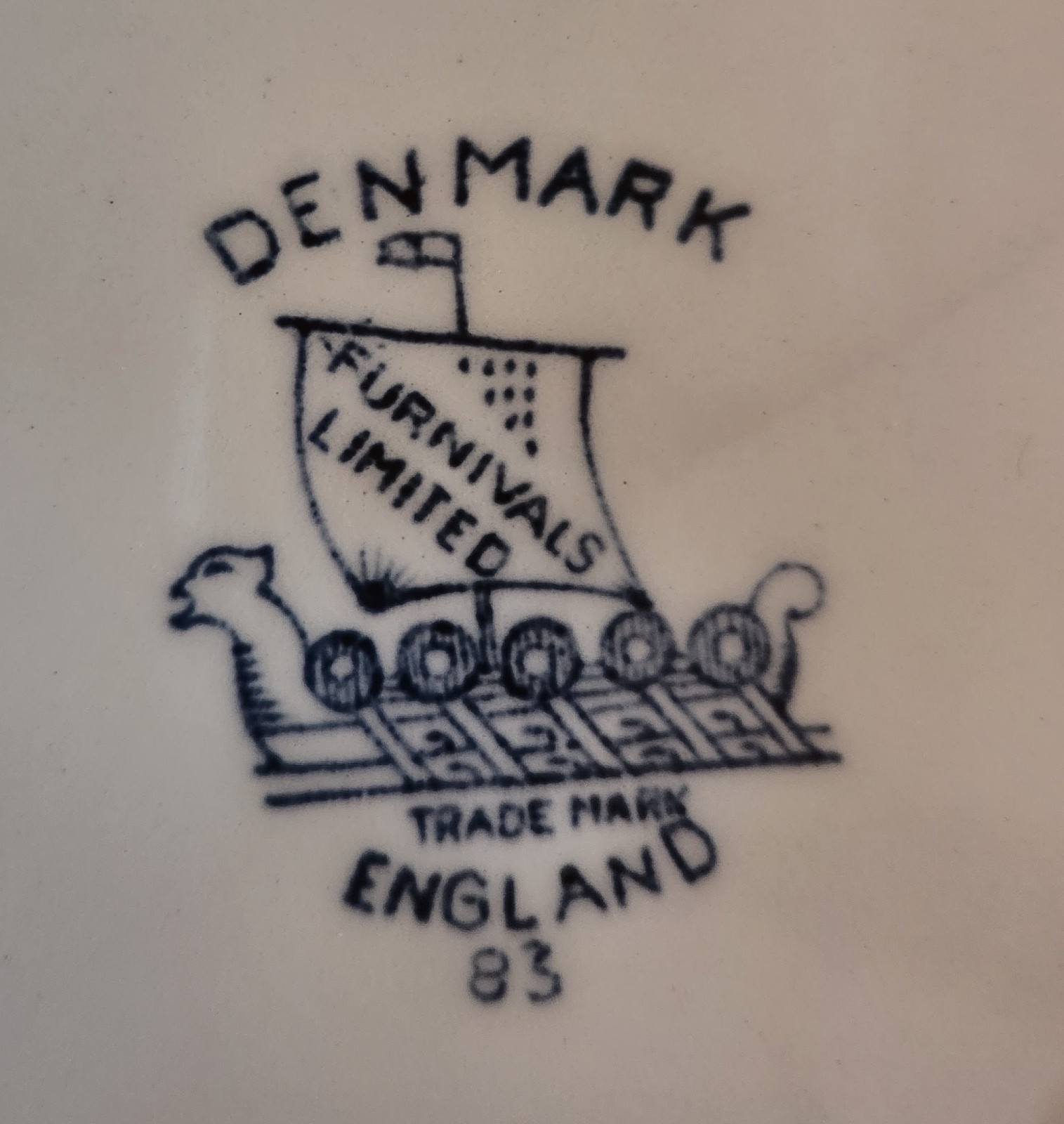 Porcelain Plates- Furnivals Limited “Denmark Blue” Pattern.