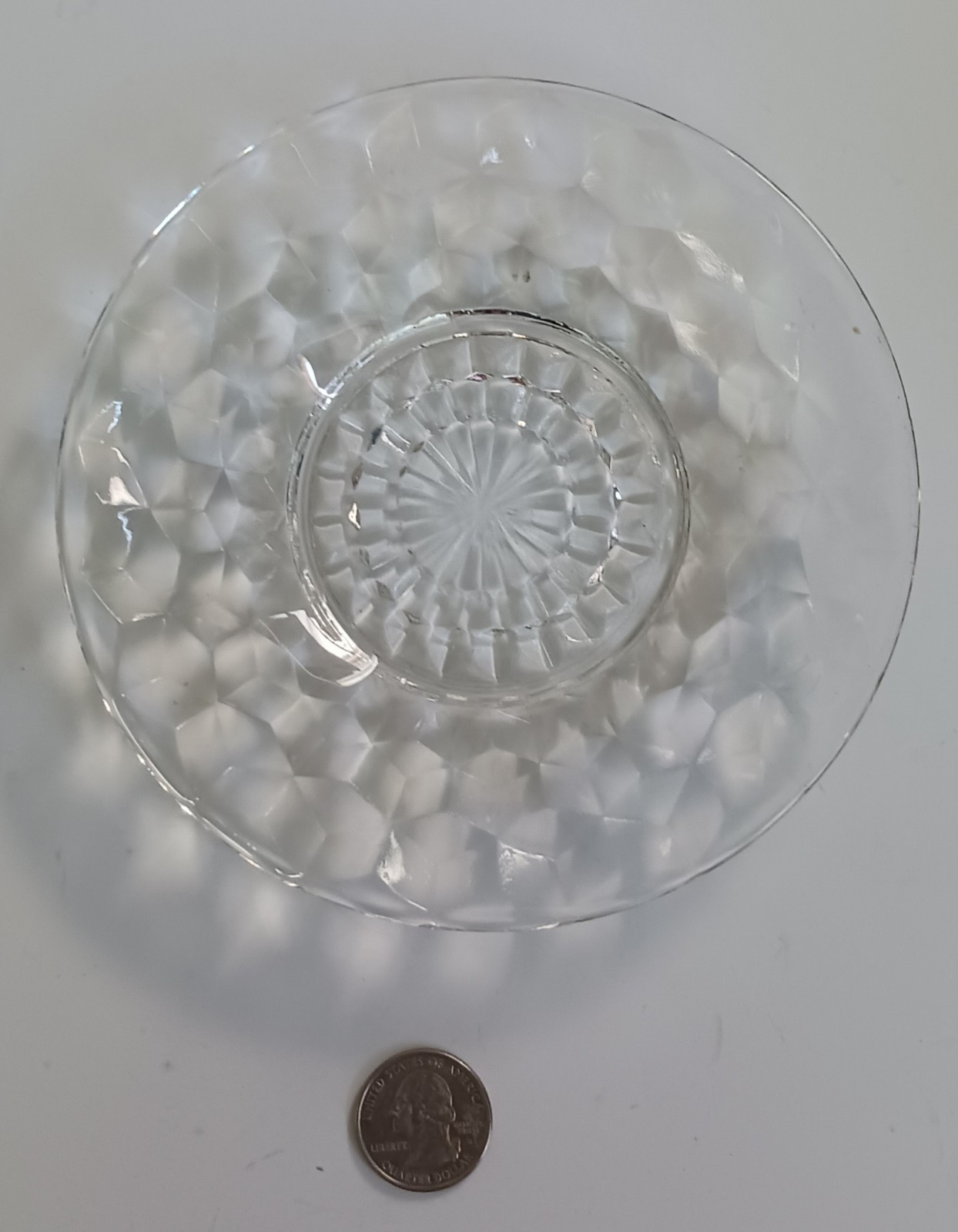 Cubist Diamond Pattern Vtg Jeannette Glass Co. Plate 6 7/8″