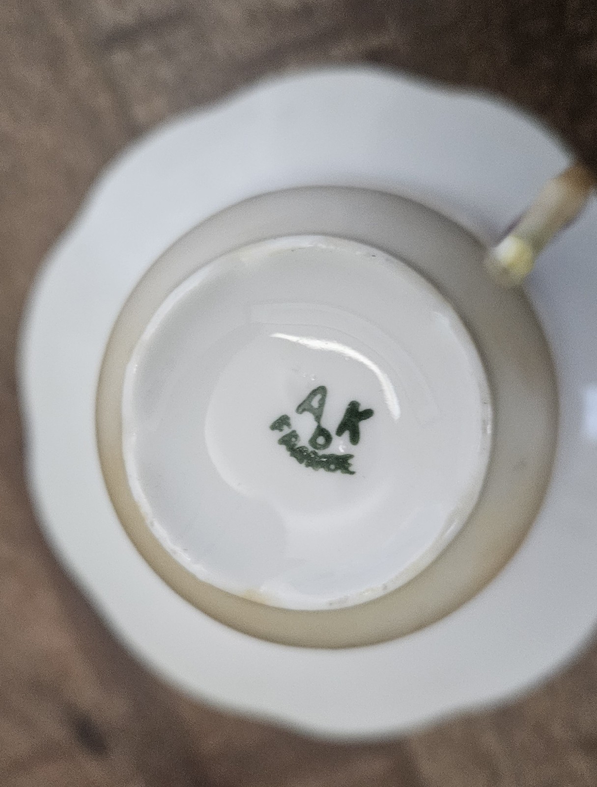Vintage AKD France Floral Cup & Saucer Set of 5 (10 Pieces)