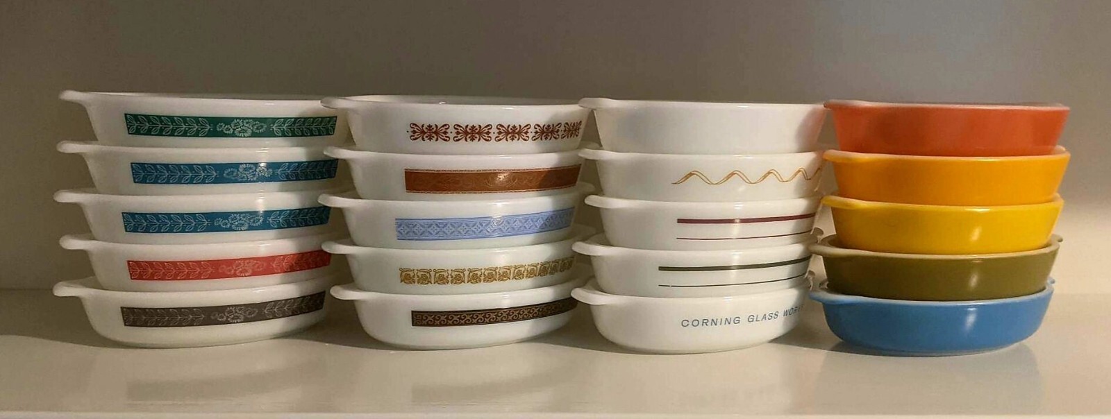 Set of 10~ Pyrex 700 Au Gratin Pixie Dish Stands Slstands No dishes included htf