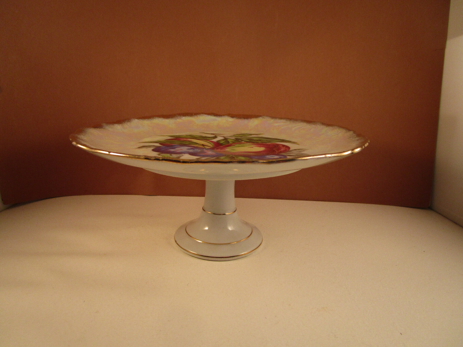 Vintage Lipper & Mann Creations Japan Pedestal Candy Dish Plate Fruit