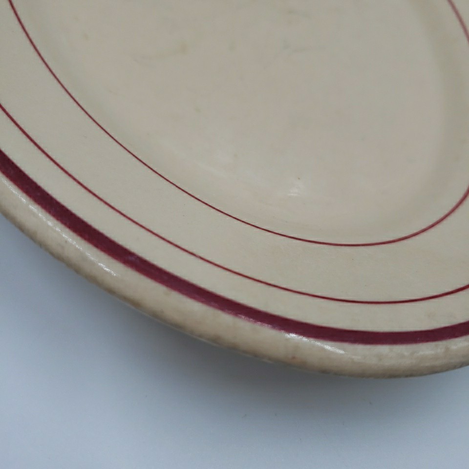 Clarks Store Fixture Co Wellsville China Oval Plate Platter 2PC Flint Michigan