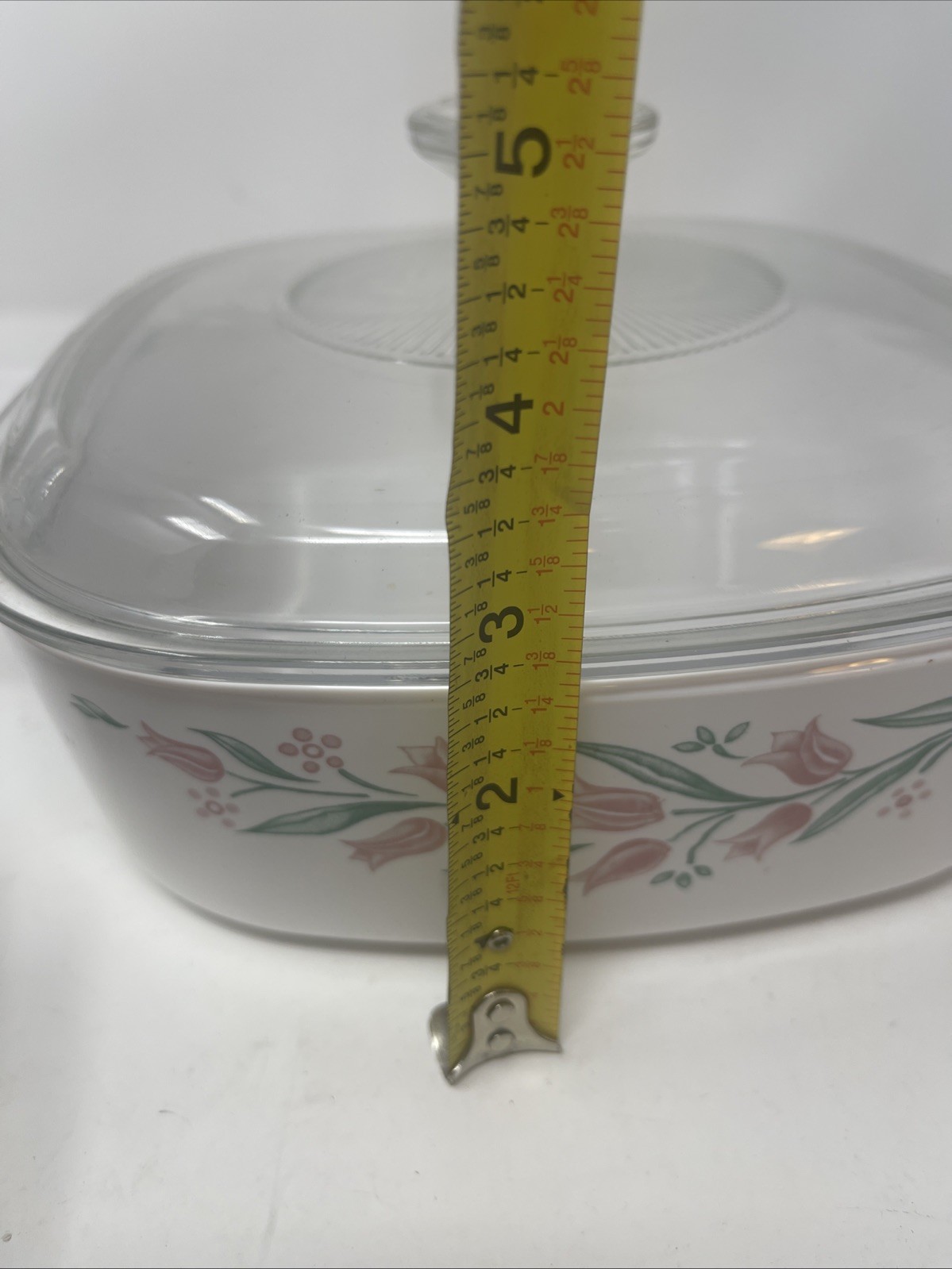 3 VTG Corning Ware Casserole Dishes w/ Lids A-1-B & A-2-B Rosemarie Pink Tulip