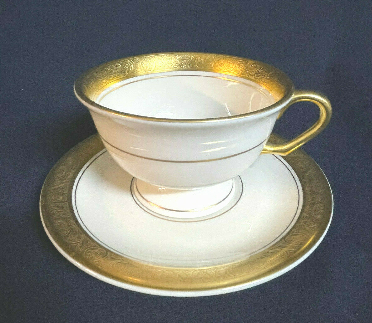 Pickard “Athenian” Footed Cup & Saucer Set