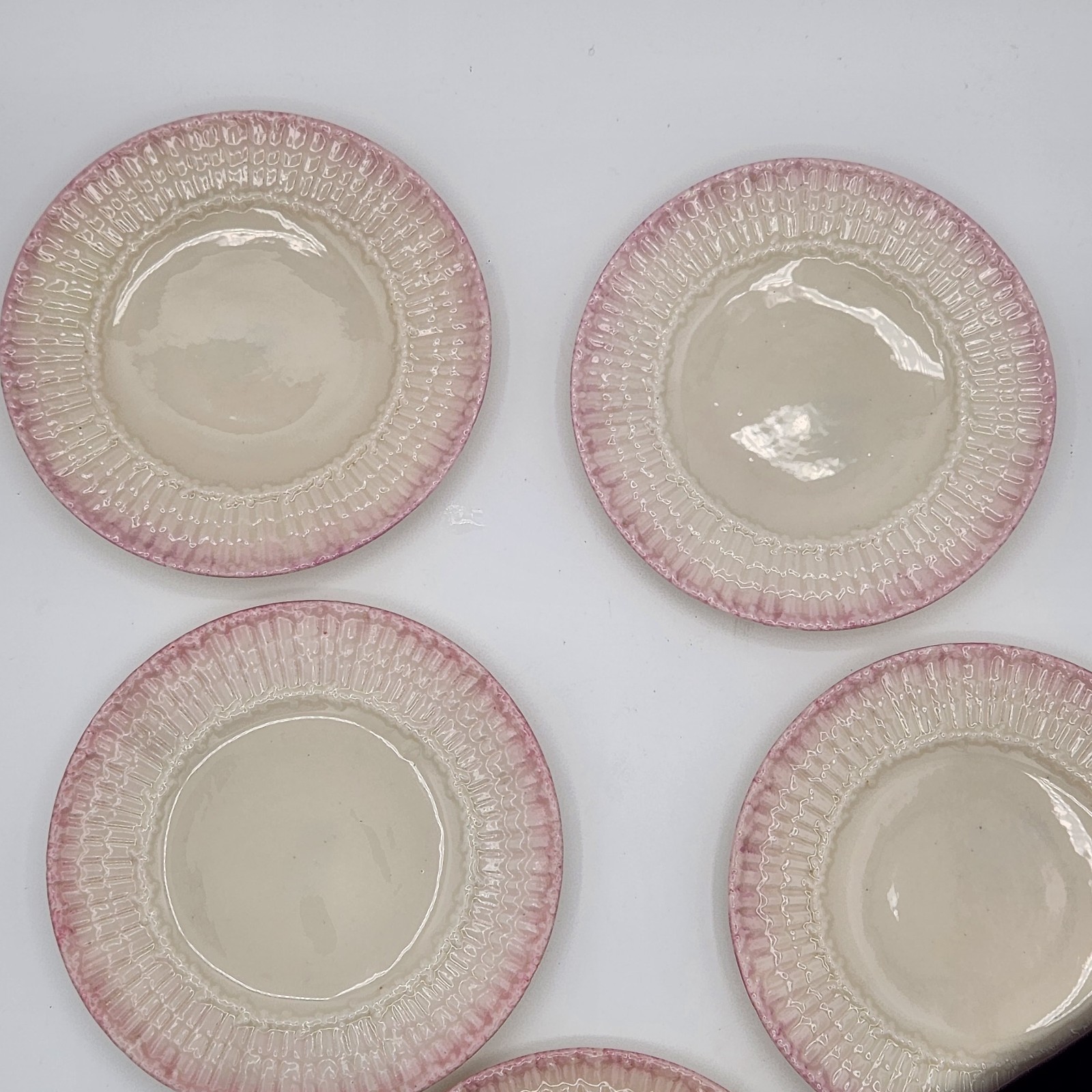 One Rare Belleek Pink Limpet Bread Plate No Gold Trim 3rd Black Mark-5 available