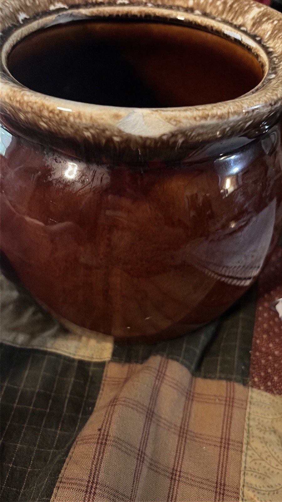 Hull Oven Proof Brown Ceramic Earthenware Jar With Handle USA