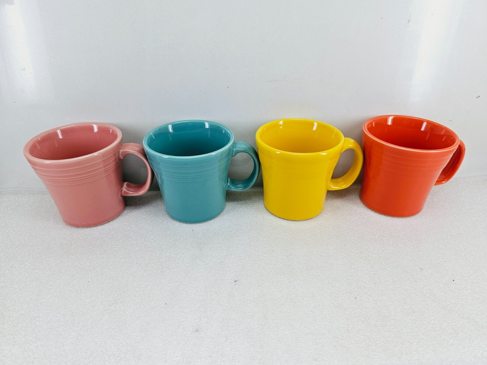 Set Lot 4 TAPERED MUG peony turquoise daffodil poppy FIESTA WARE 15 OZ new