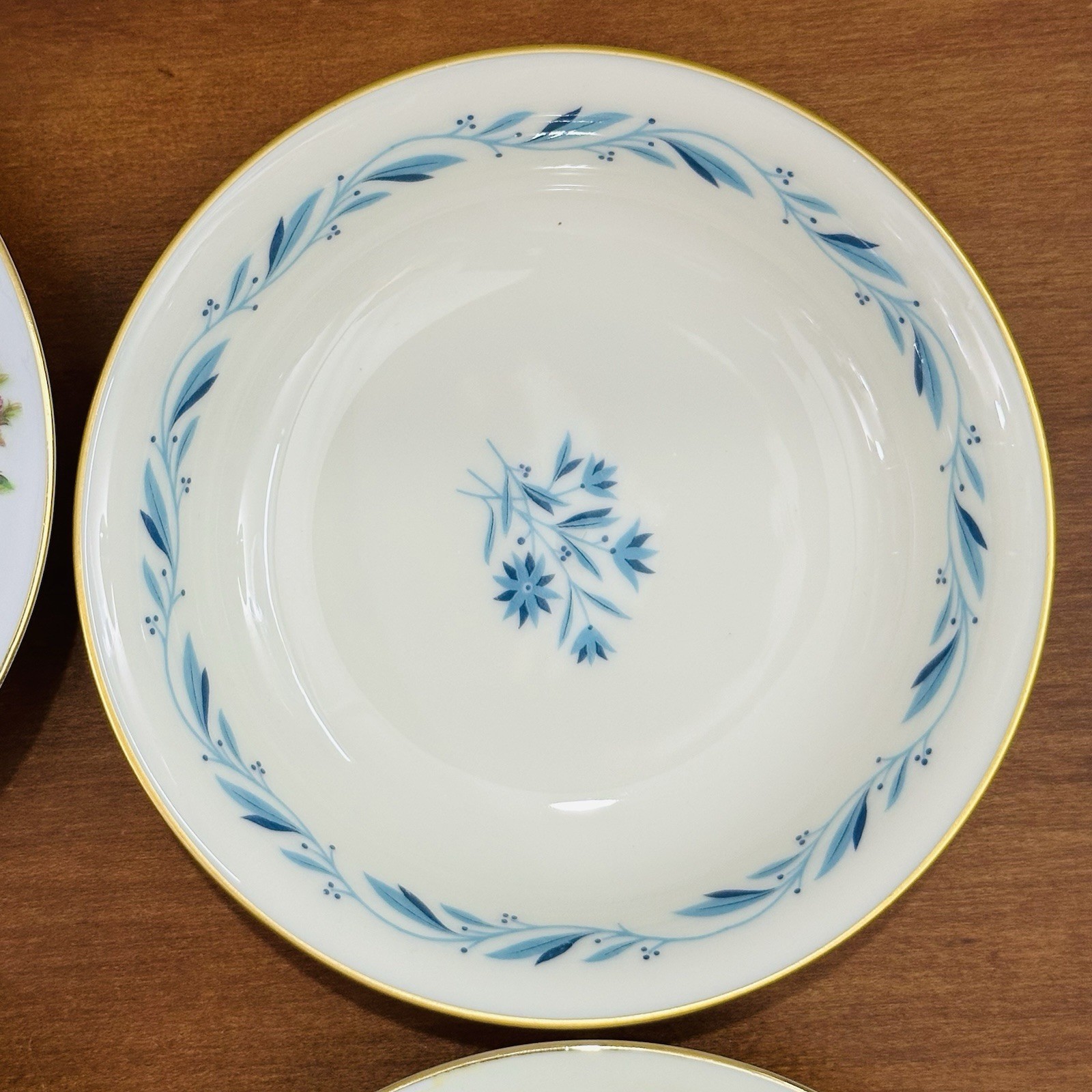4 Vtg Mismatched China Dessert Bowls Bowl Set Mixed Rose Gold Pink Floral