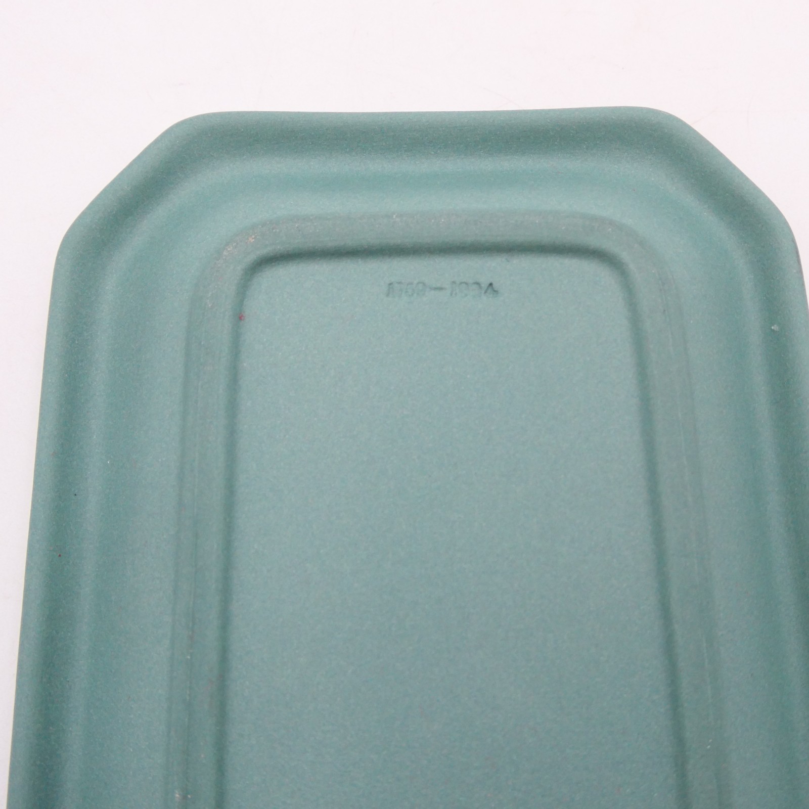 Wedgwood Jasperware Teal Rectangular Pin Tray Sea Shell Scallop 6×3.25 inch VTG