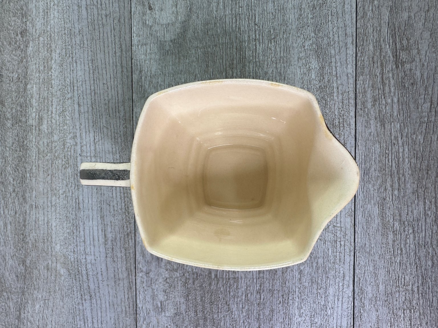 Vintage Leigh Ware by Leigh Potters Creamer Green Wheat Pattern Art Deco Style