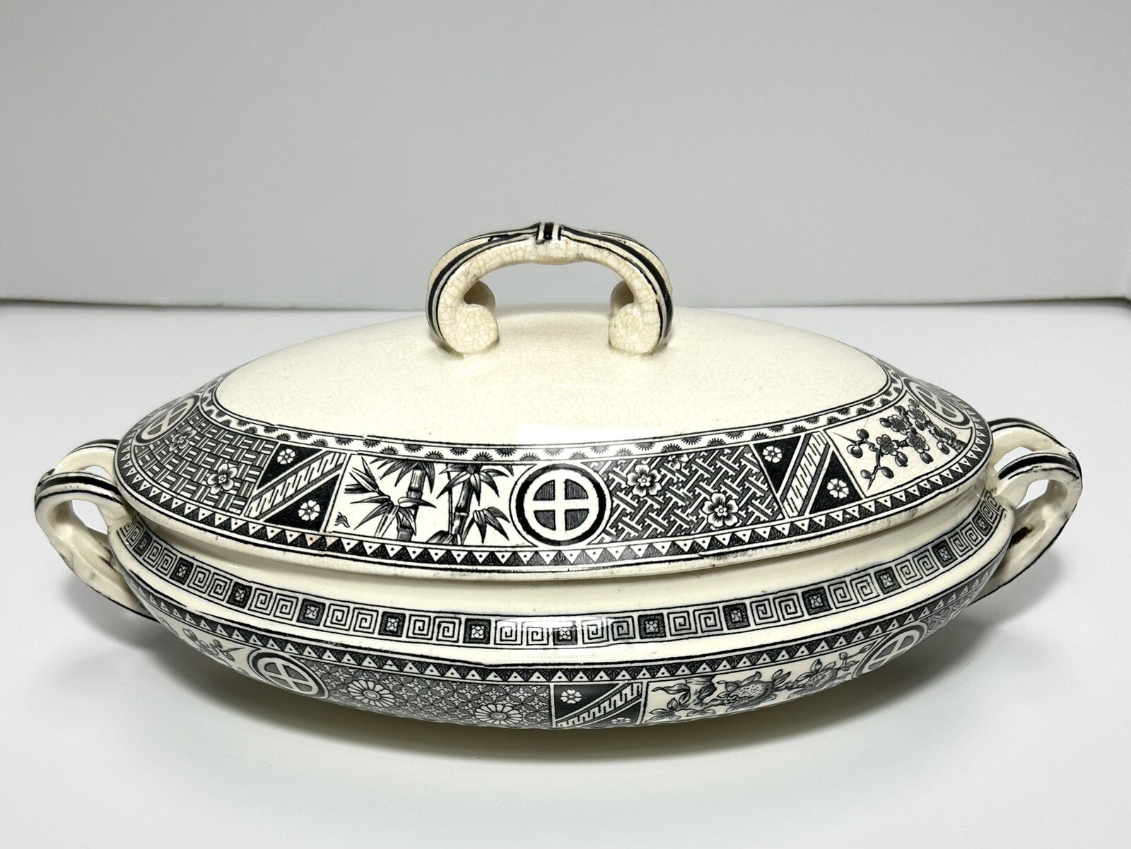 Rare SATSUMA Tureen Serving Bowl & Lid Bates Gildea & Walker B G &W Bone China