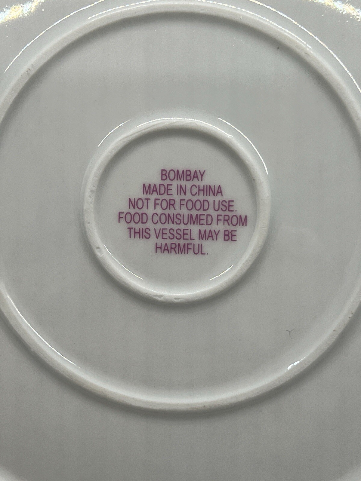 Bombay Decorative Plate Dish Pink Rose Border Bridgerton Style