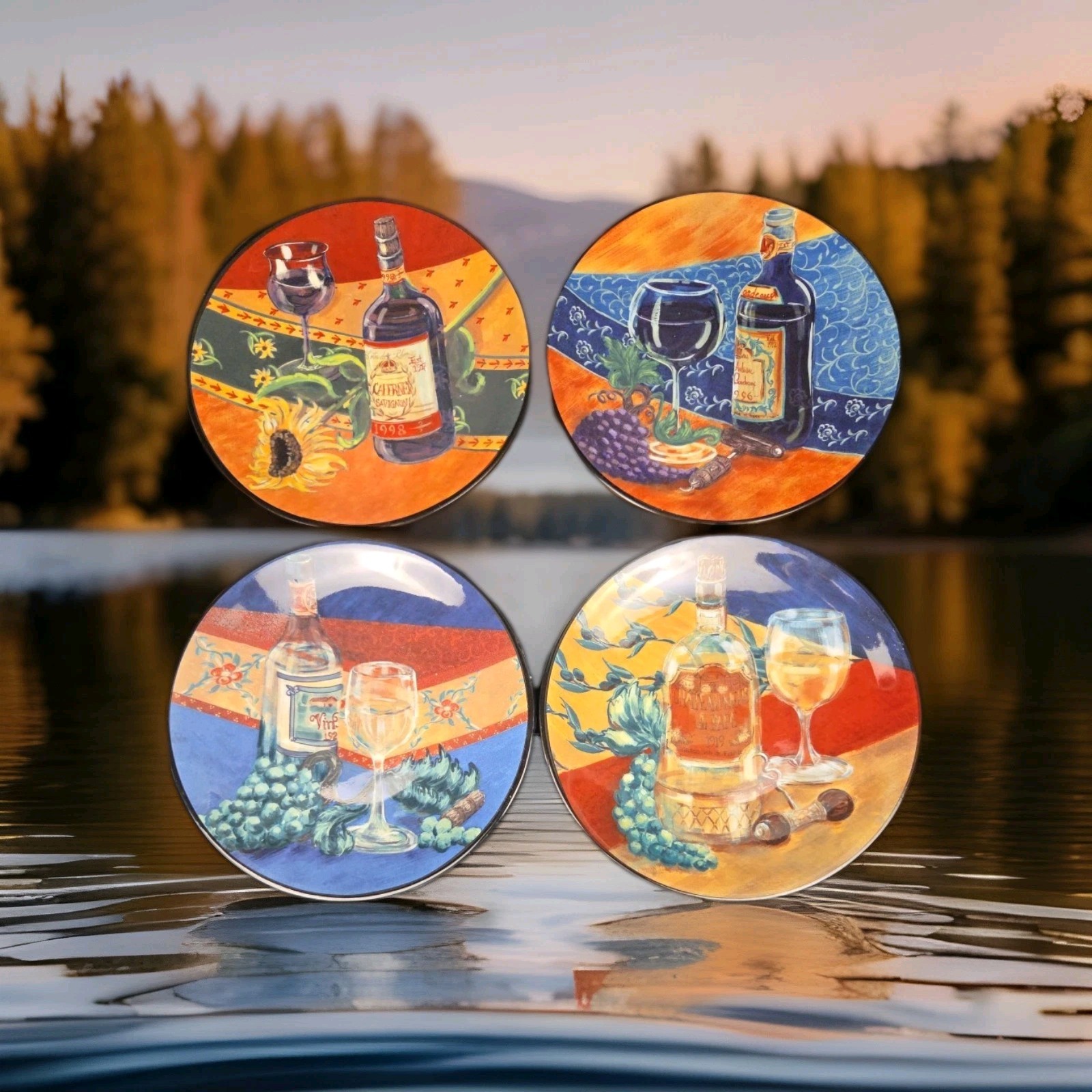 NAPA VALLEY Ambience Collections Set Of Four Luncheon Plates 8 In Diameter