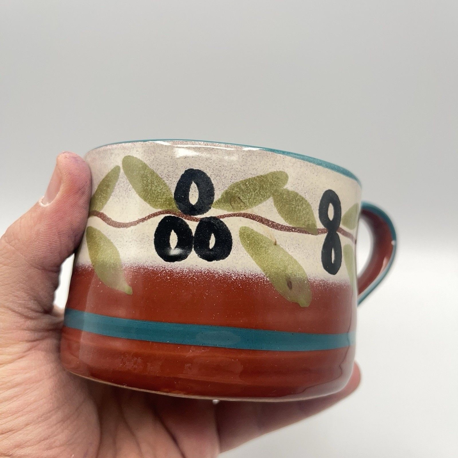 Handpainted Studio Art Mug – Olives
