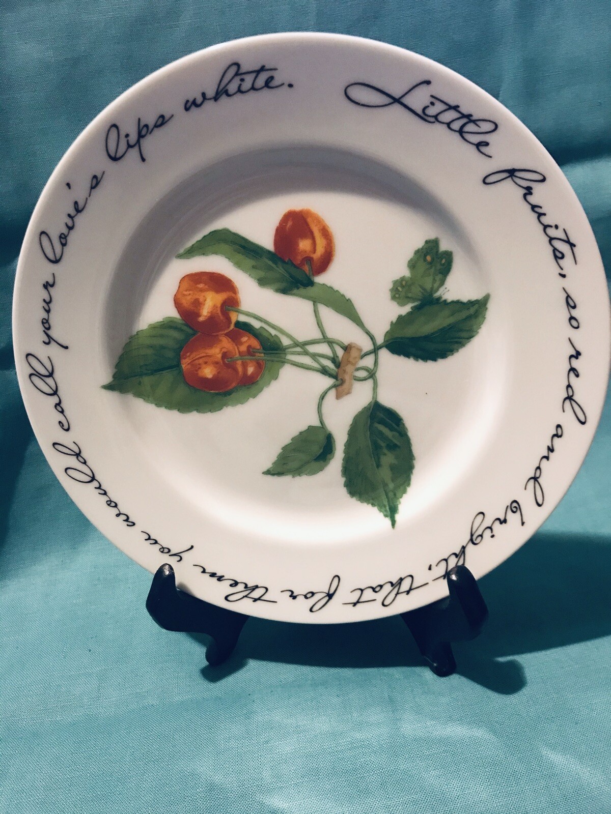 Williams Sonoma ~ Orchard Suite ~ Cherries ~ Salad Plate