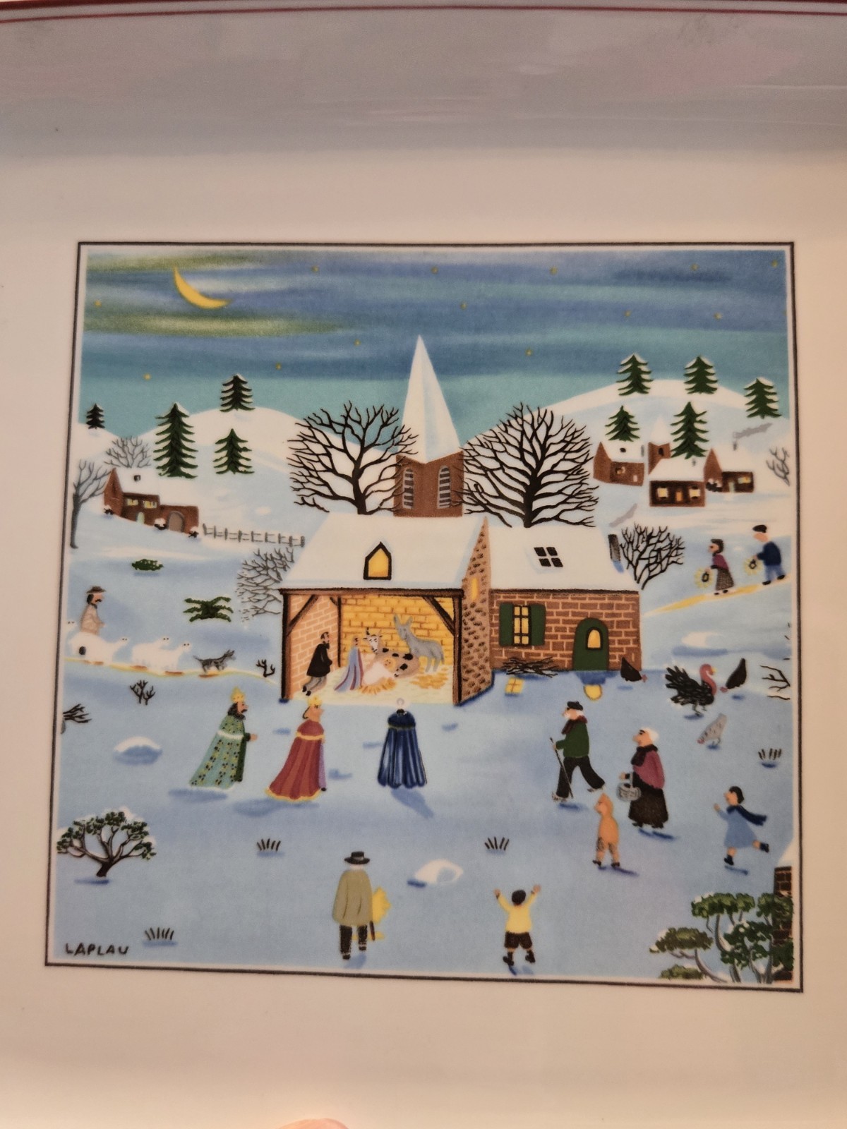Villeroy & Boch Naif Laplau Christmas Platters Set of 3 Excellent Condition