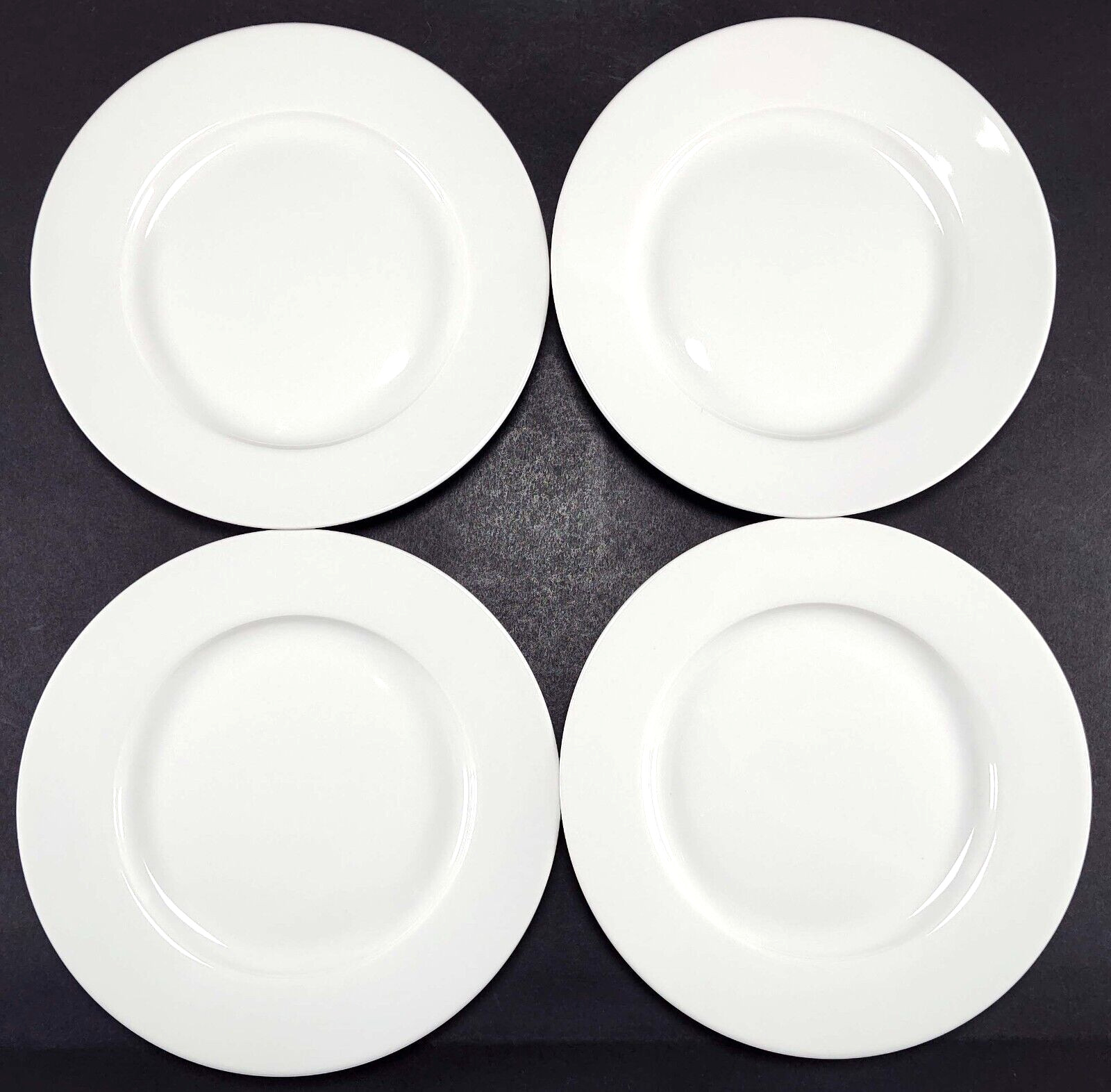 4 Tabletops Gallery Soleil Salad Plates Dishes Classic White Porcelain 8 1/8″