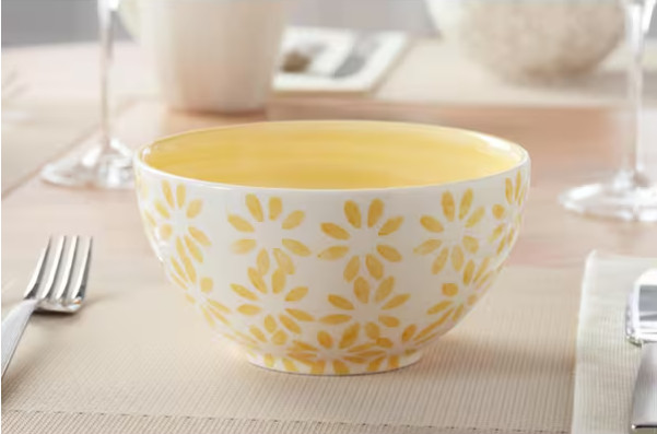 Home Decorators Collection Leyla 4-Piece Hand-Decorated Mix & Match Bowl Set Lot
