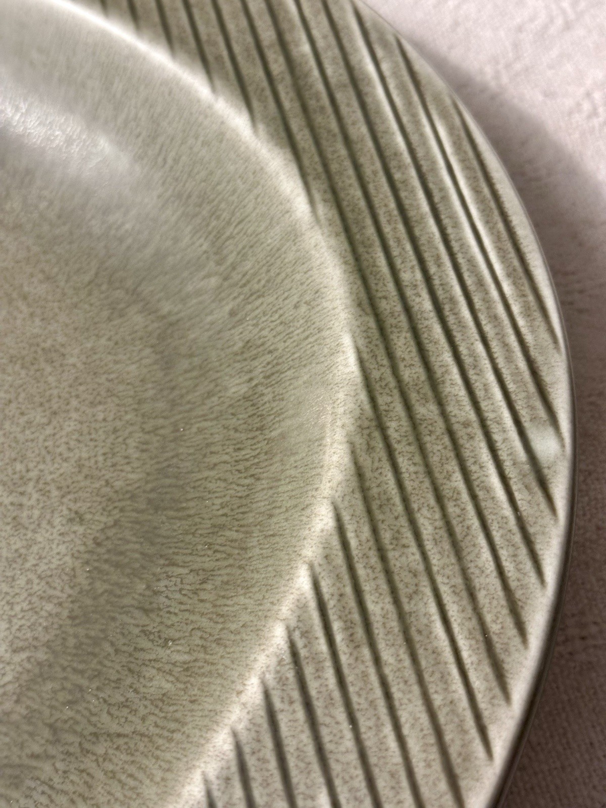 Mcm Gunnar Nylund Ritzi for Rörstrand Swedish Pottery Matte Green Serving Dish
