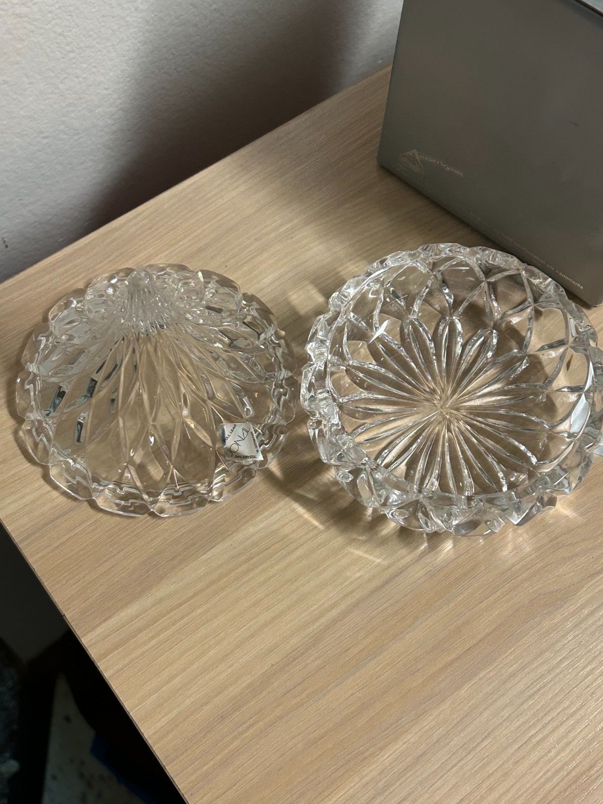 Hershey’s Kiss Lead Crystal Two-Piece Dish by Jonal Complete In Box