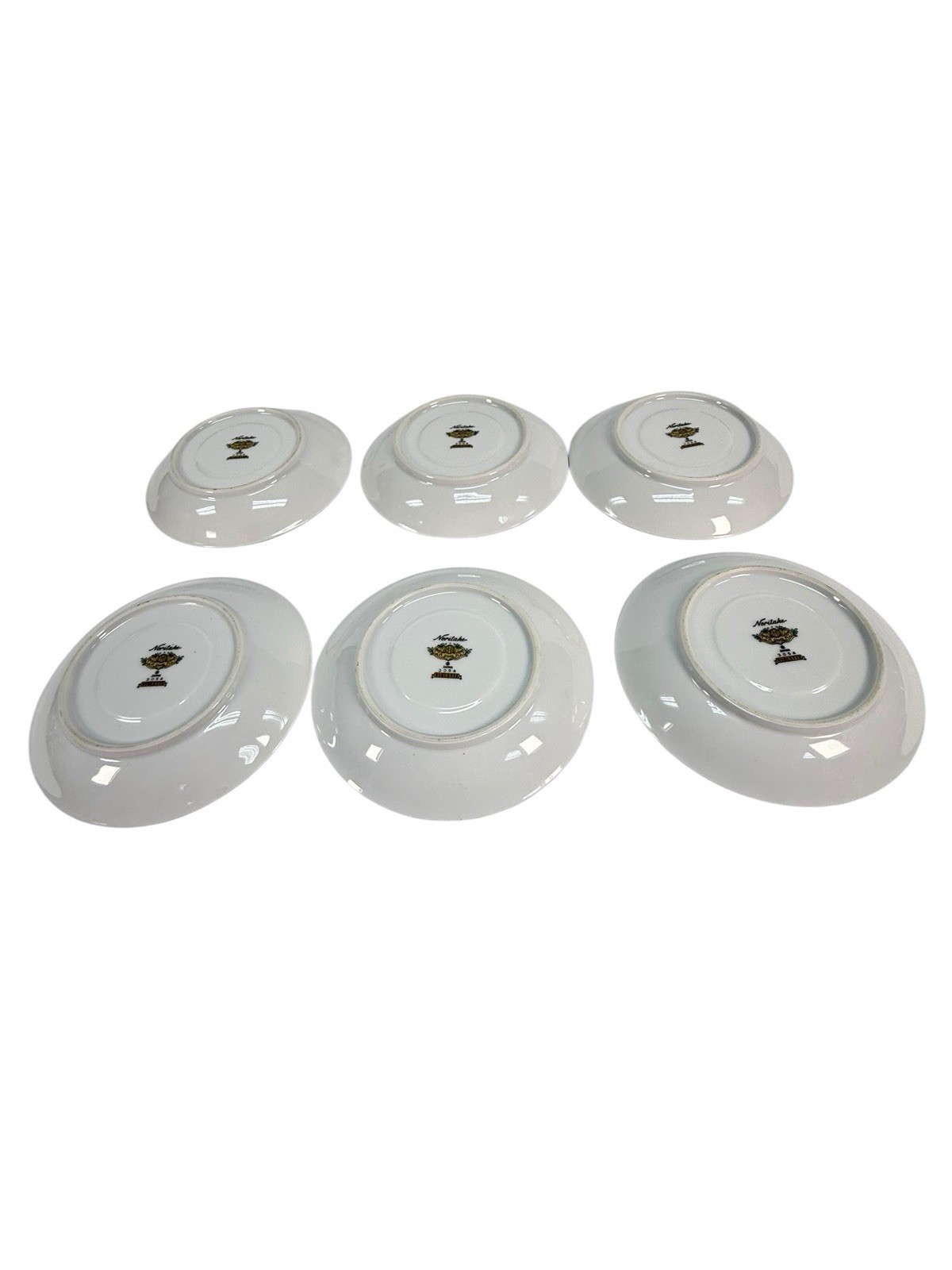 Set of 6 Noritake Violette 3054 Saucers – Excellent Condition – Gold Trim -Japan