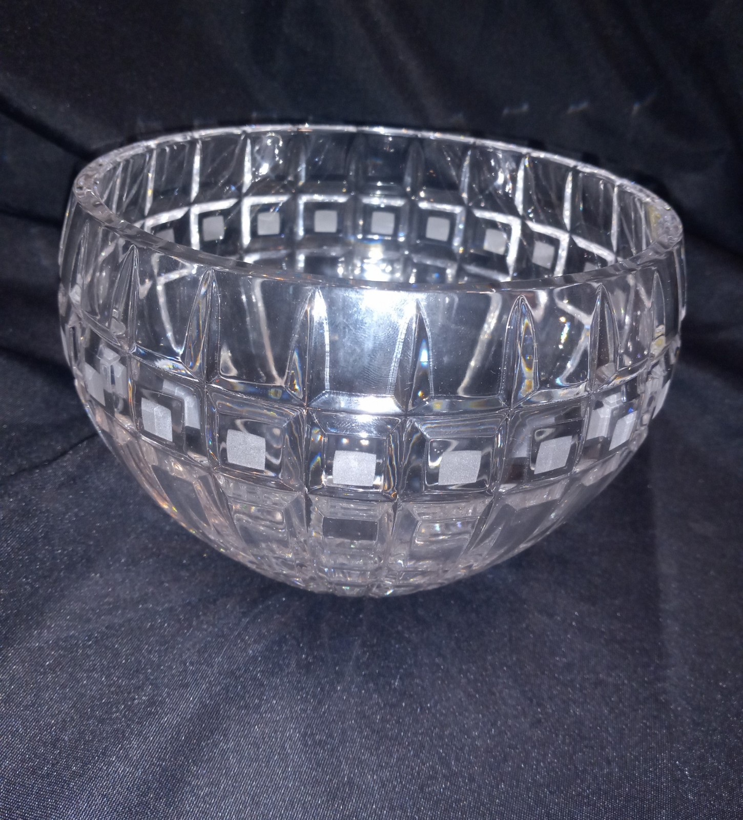 Waterford Quadrata Round Bowl Marquis Collection Vintage Crystal