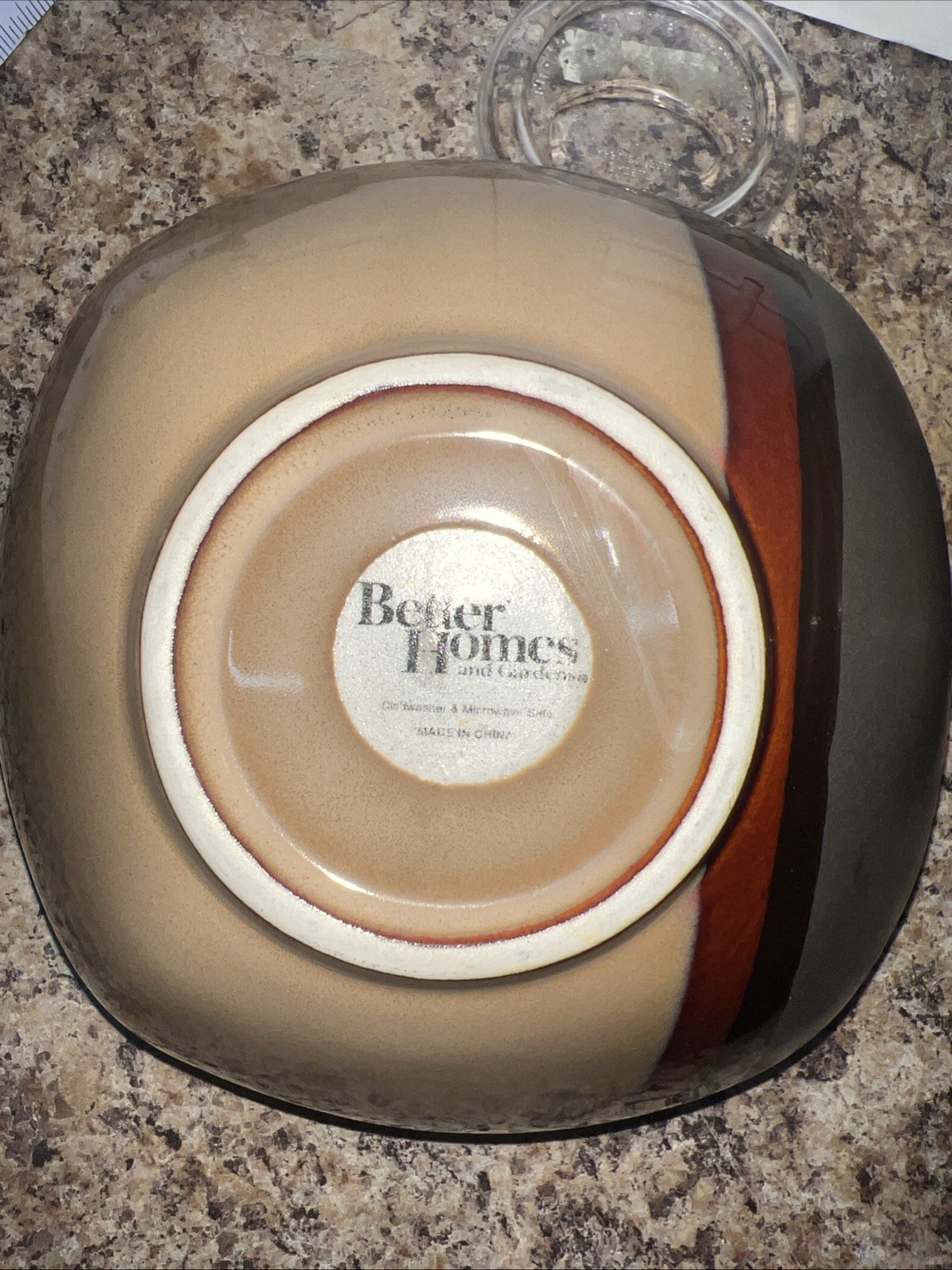 Set 3-Bazaar Brown Square Stoneware Soup/Cereal Bowl Better Homes And Gardens 7″
