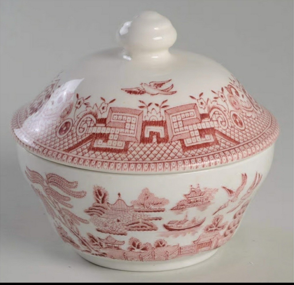 Willow Rosa Pink Churchill creamer and Sugar bowl Dishwasher Safe Microwave Safe