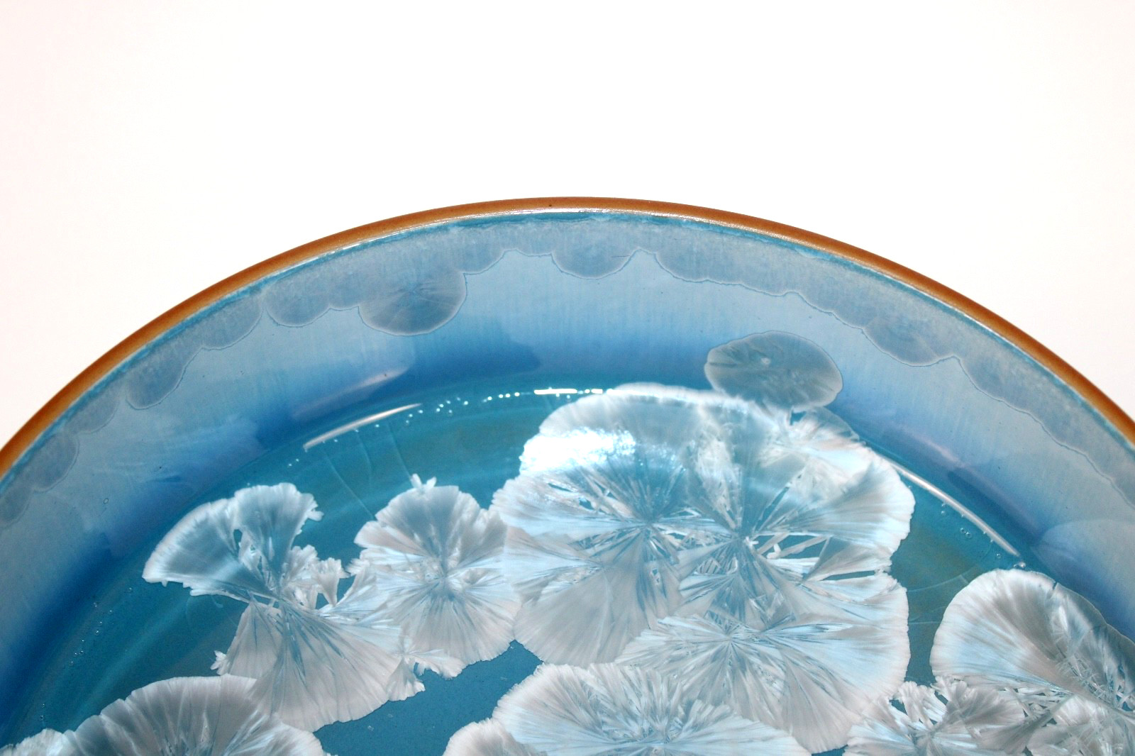 Studio RAW Amsterdam Crystalline Glaze Bowl 7.5″ Blue Art Pottery Handmade Dutch