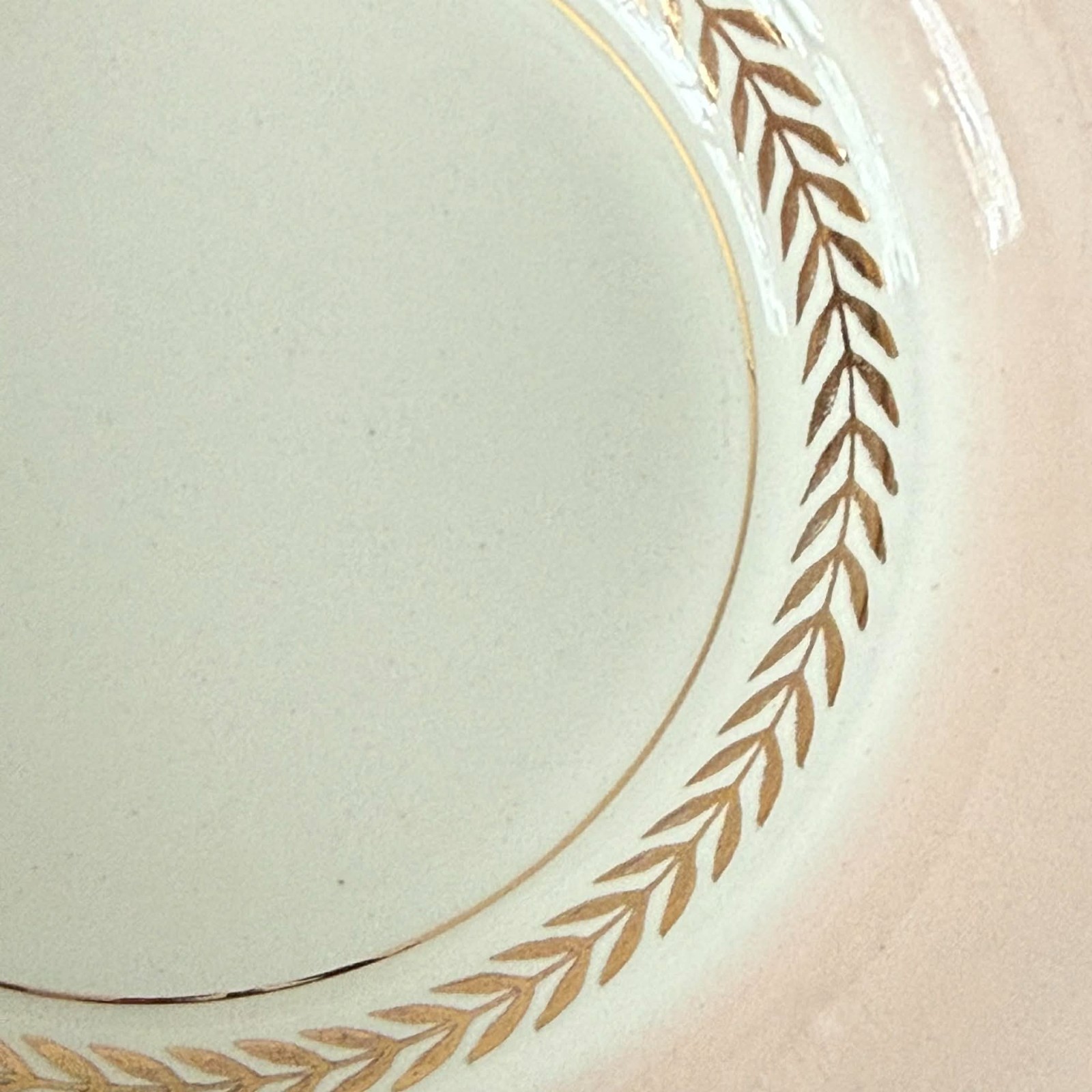 Candle Light American Limoges 22-k Gold Federal Pink Small Bowl Lot Of 7