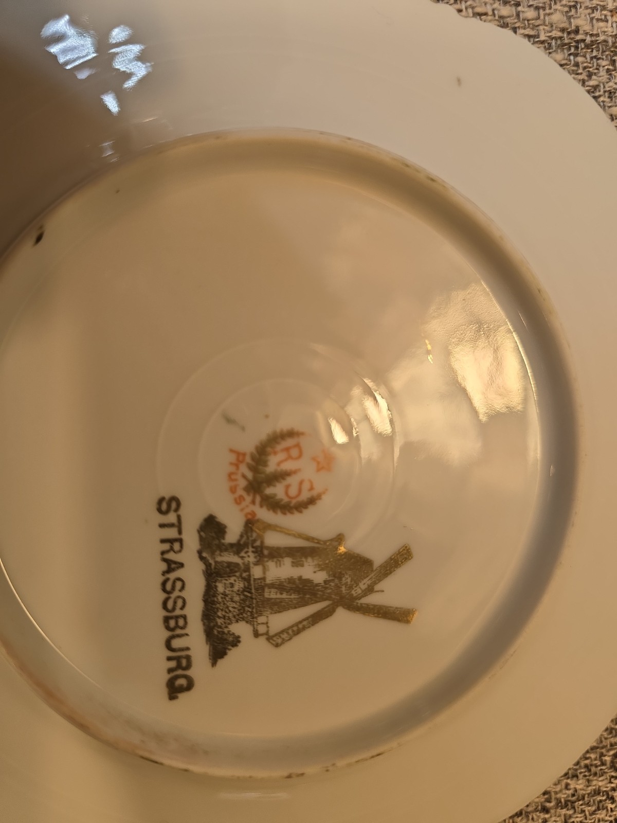 RS Prussia Strassburg Pair Of Dahlia Plates, 6 3/8″