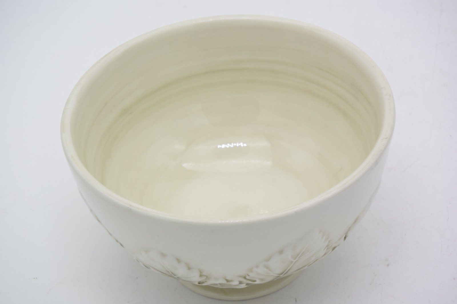 4 WILLIAMS SONOMA NAPA SAGE SOUP CEREAL BOWL 6.5″ EMBOSSED GRAPES LEAVES ~ ITALY