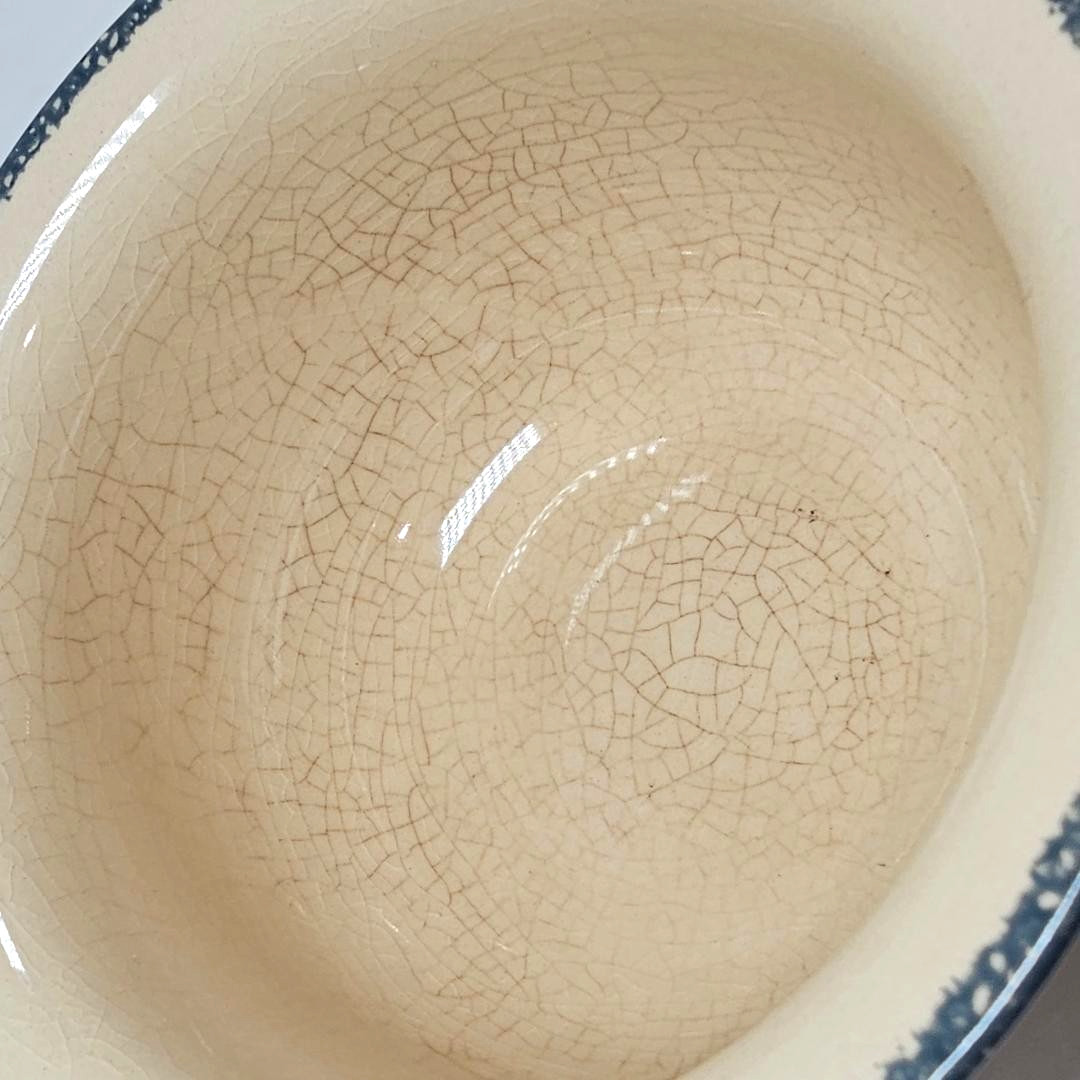 4 pc Set VTG Home & Garden Party Cereal Soup Bowls Lot Stoneware Country Fruit