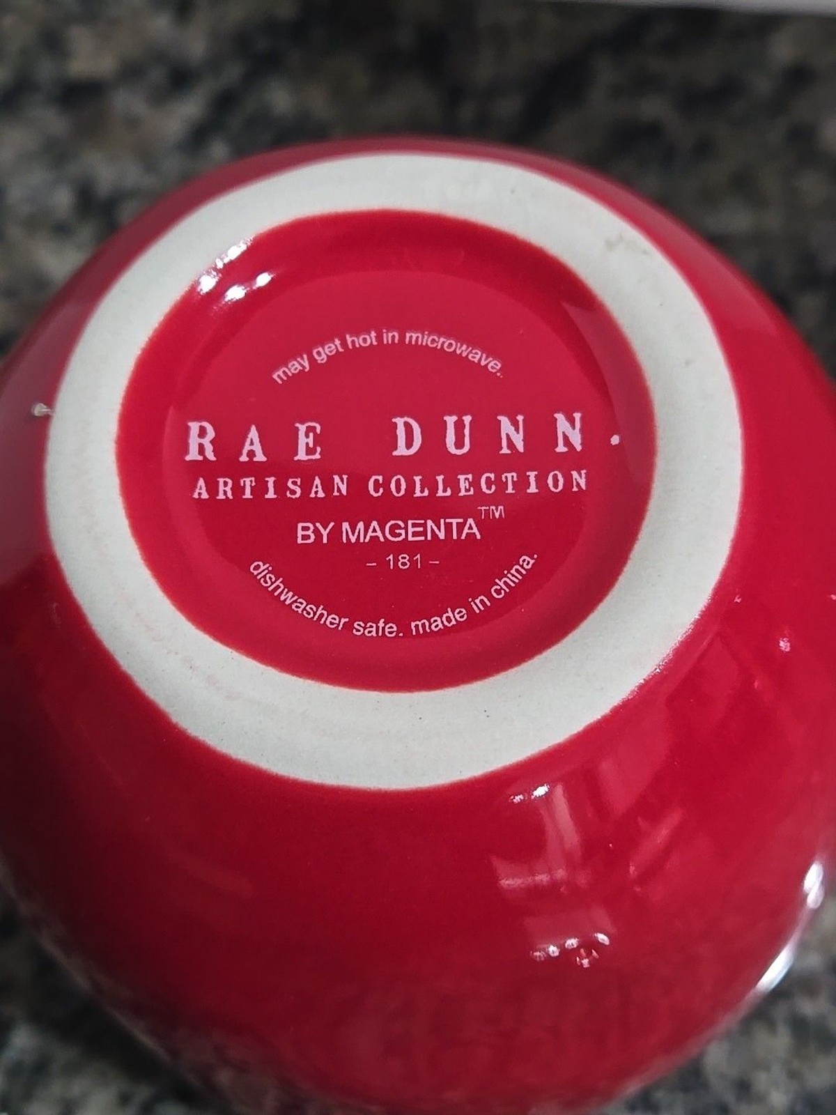 Rae Dunn Ice cream Red Bowl