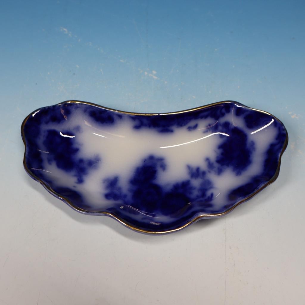 Alfred Meakin Flow Blue – Belmont Pattern – Bone Dish – 6½ by 3½ inches