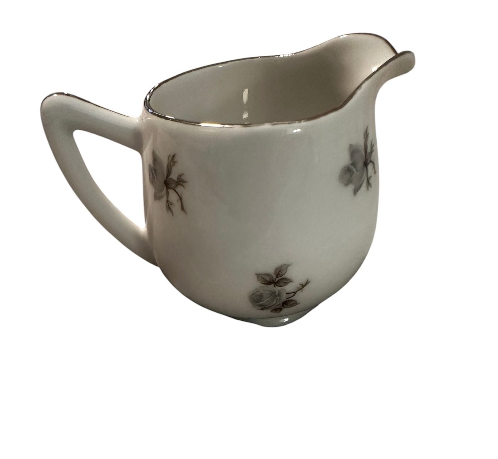 Schumann Arzberg Germany Moon Rose Numbered Porcelain Creamer #50, 1950-1959